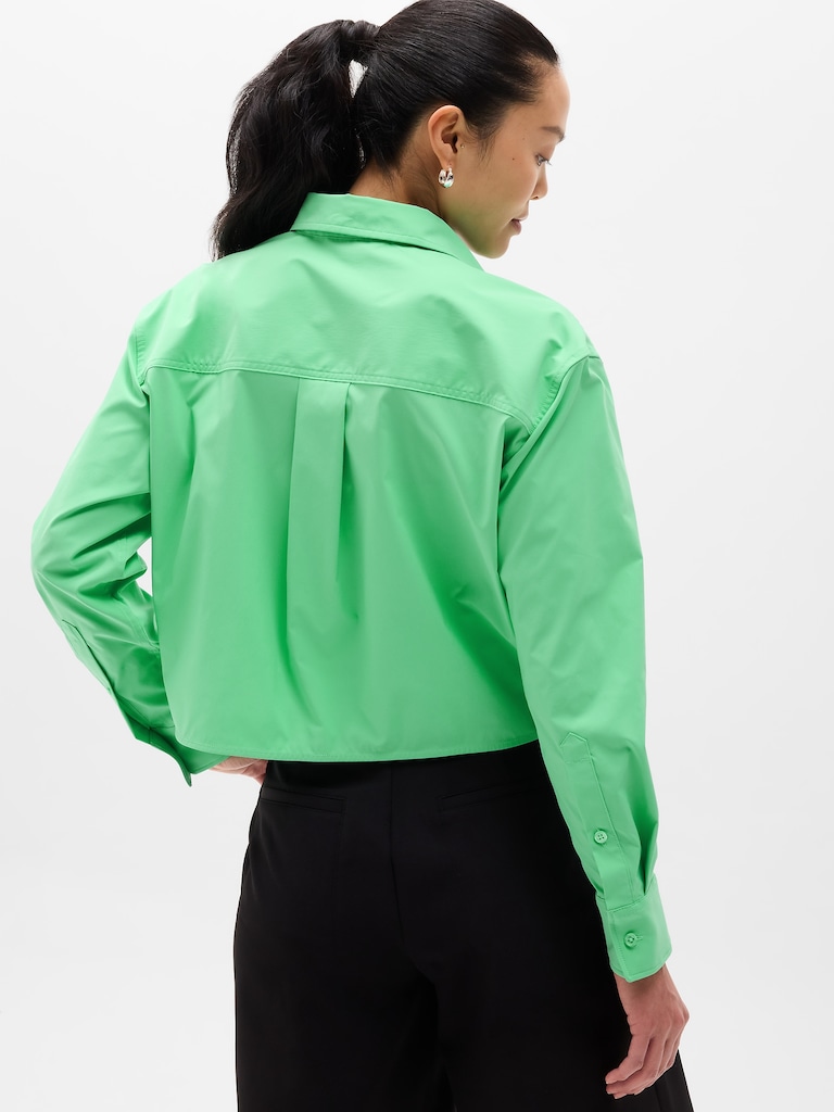 Midday Cropped Poplin Shirt