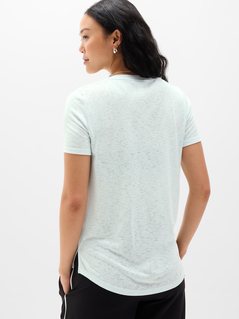 Breezy Scoop V-Neck Tee