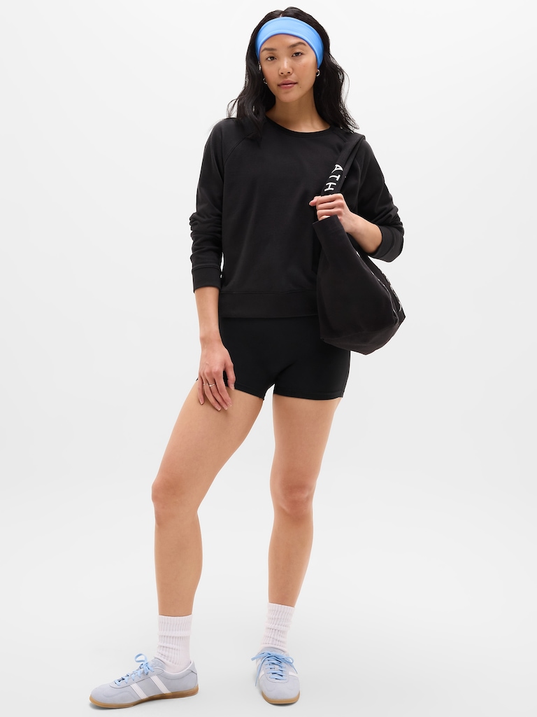 Airy Cotton Terry Crew Sweatshirt