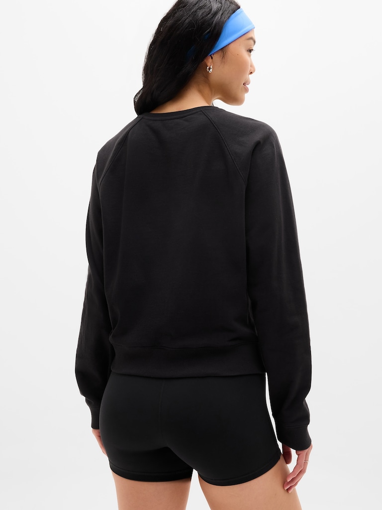 Airy Cotton Terry Crew Sweatshirt