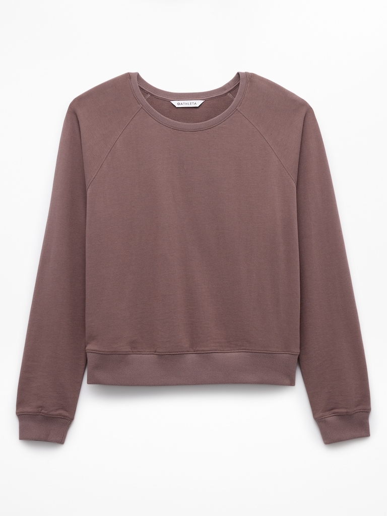 Airy Cotton Terry Crew Sweatshirt