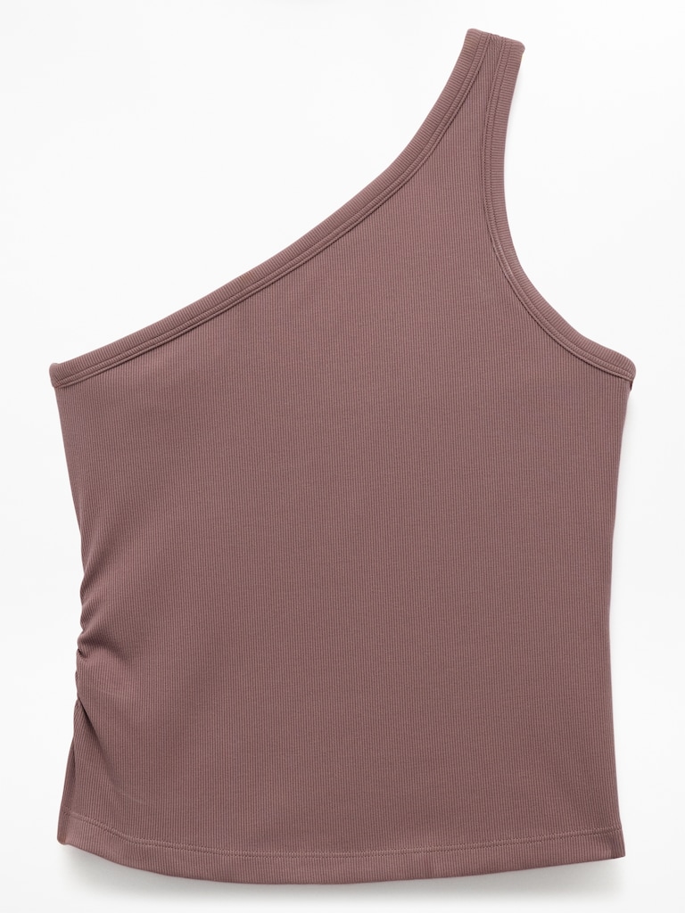 Signature Rib Asym One Shoulder Support Top