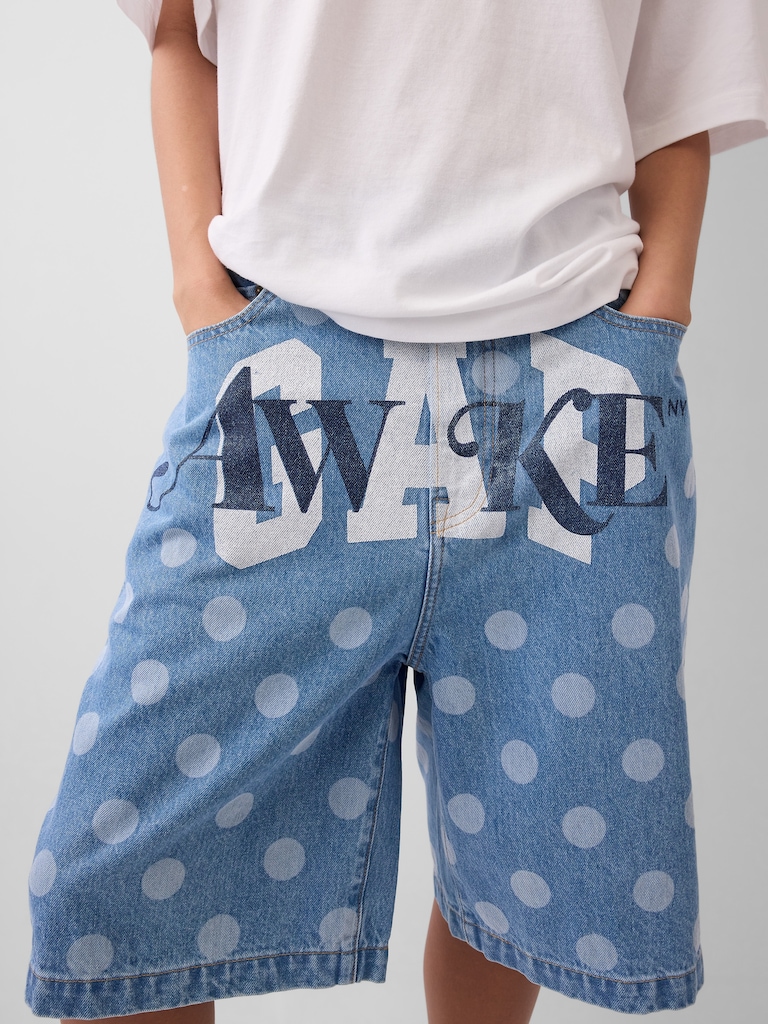 Gap × Awake NY ‘90s Loose Dotted Denim Shorts  