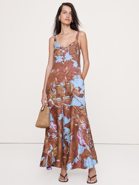 chinese dress ladies Women's Rosewood Romance Ivory Multi Floral Flutter Sleeve Maxi Dress | Size: S
