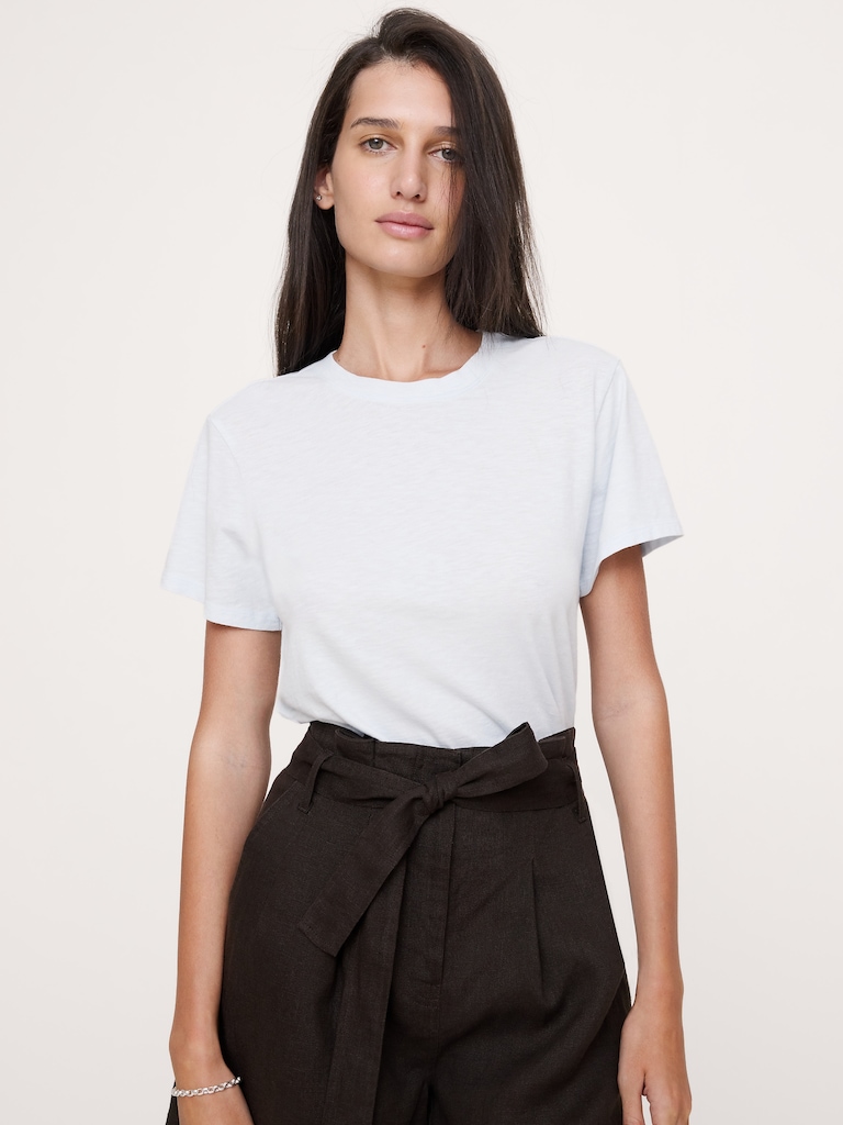 Cotton Slub Crew-Neck T-Shirt