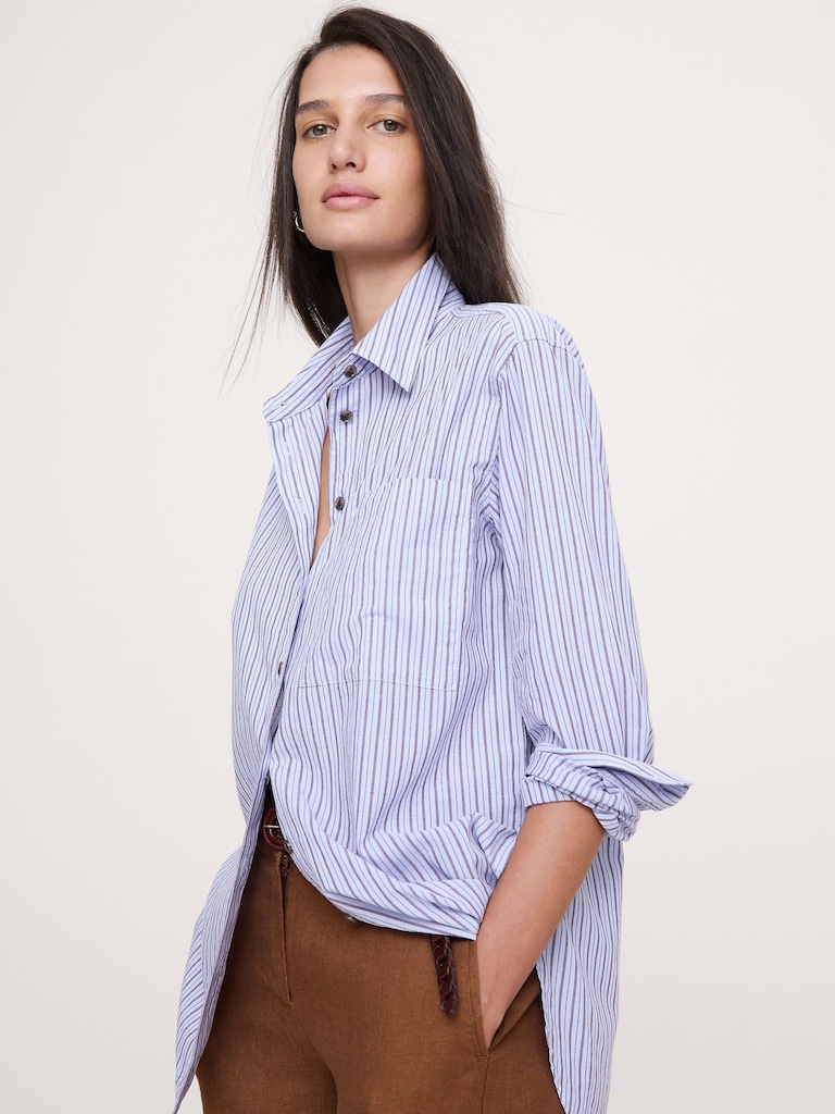 The Oversized Shirt in Cotton Poplin