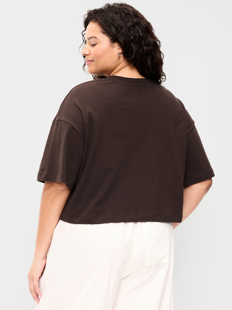 T-shirt court vintage surdimensionné