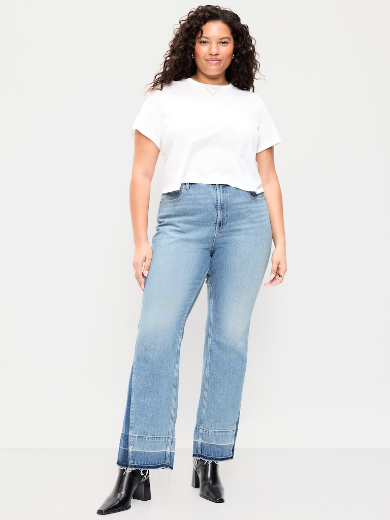 Extra High-Waisted Baby Boot-Cut Jeans