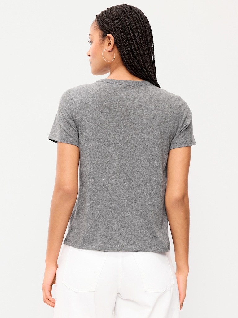 Crew-Neck Flag Graphic T-Shirt