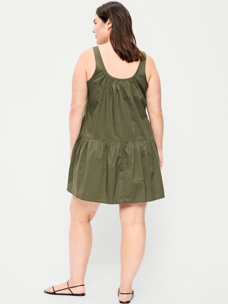 Drop-Waist Swing Mini Dress