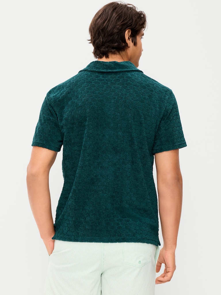 Textured Terry Polo