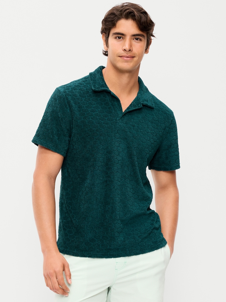 Textured Terry Polo