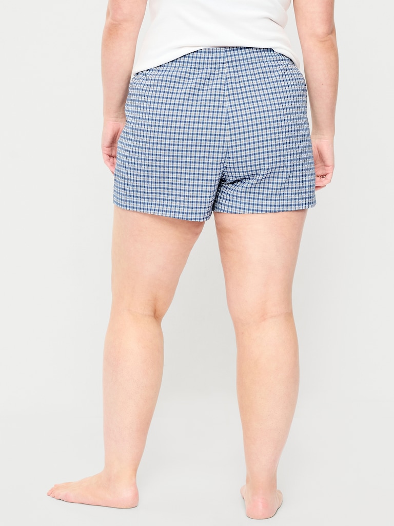 Seersucker Boxer Pajama Shorts