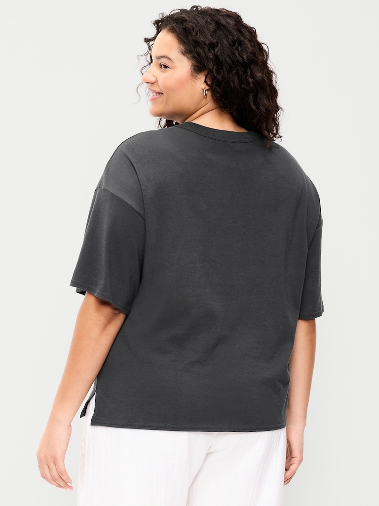 Short-Sleeve Loose Crew-Neck T-Shirt