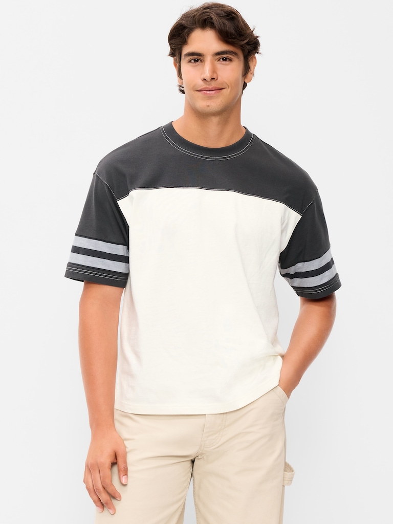 Heavyweight Short-Sleeve Football-Style T-Shirt