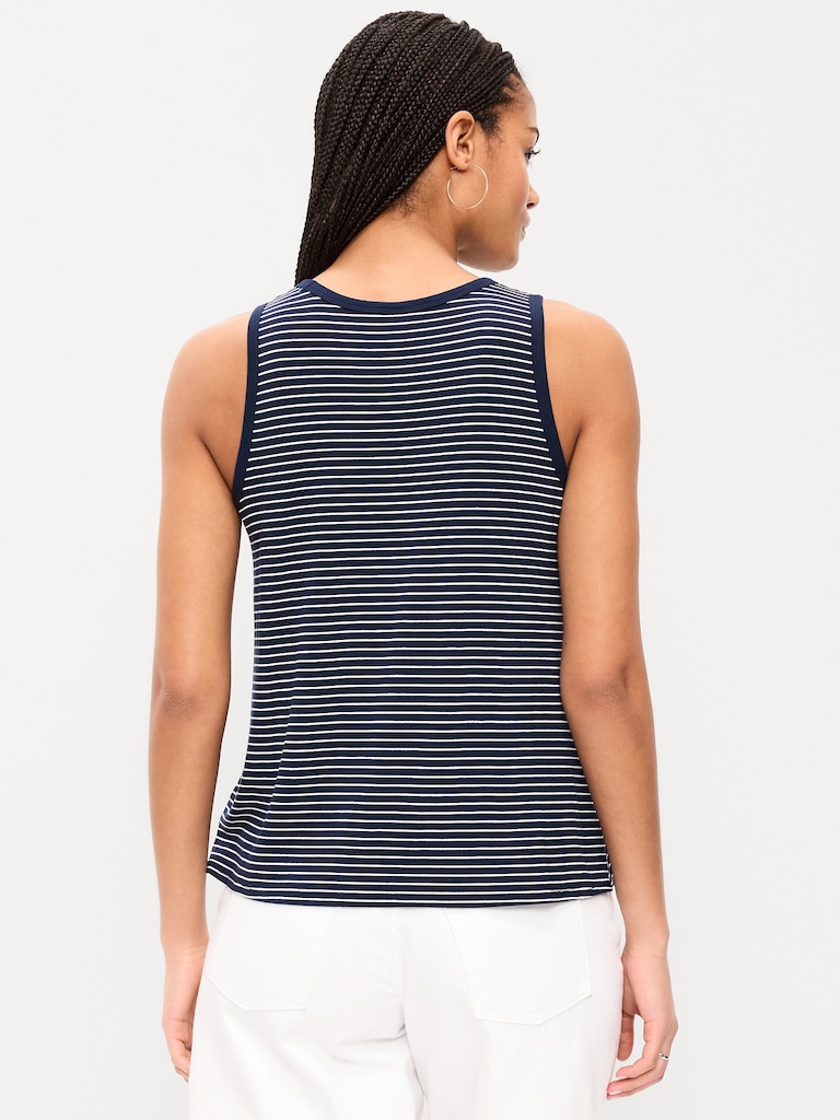 Luxe High-Neck Tank Top