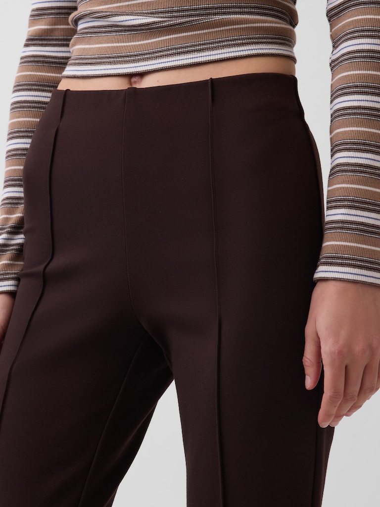 High Rise Double Knit Crop Kick Pants