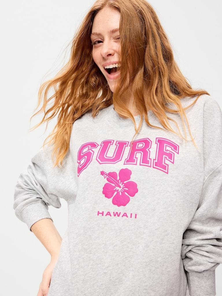 SoComfy Oversized Crew-Neck Sweatshirt