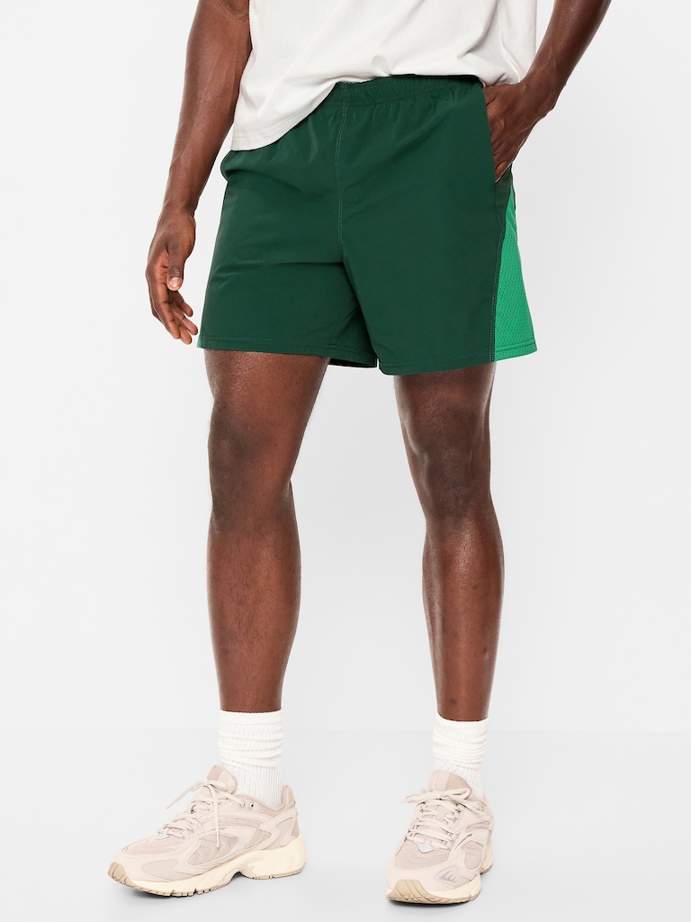 Loose Color-Block Shorts -- 5-inch inseam