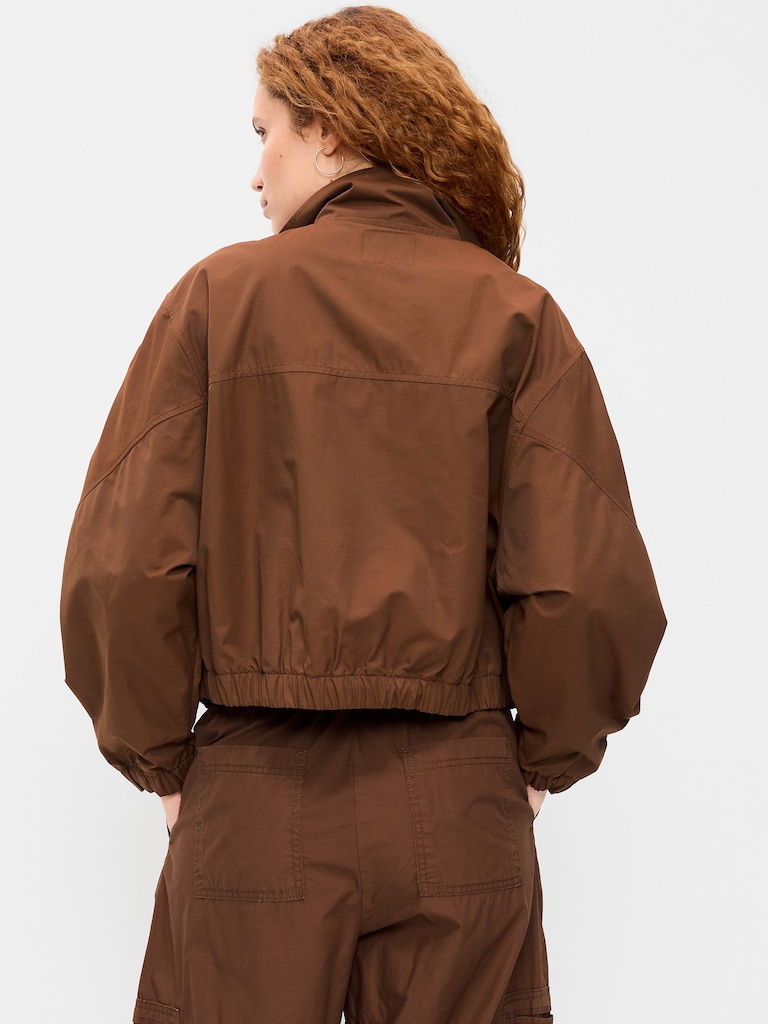 Twill Utility Zip-Front Jacket