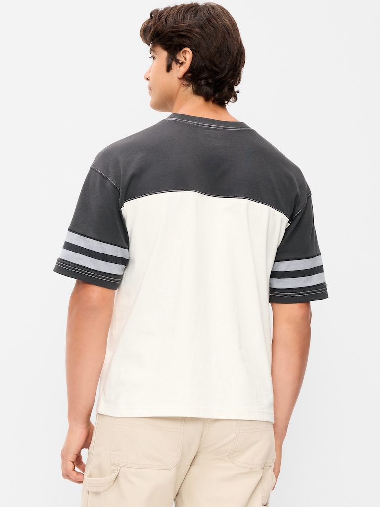 Heavyweight Short-Sleeve Football-Style T-Shirt