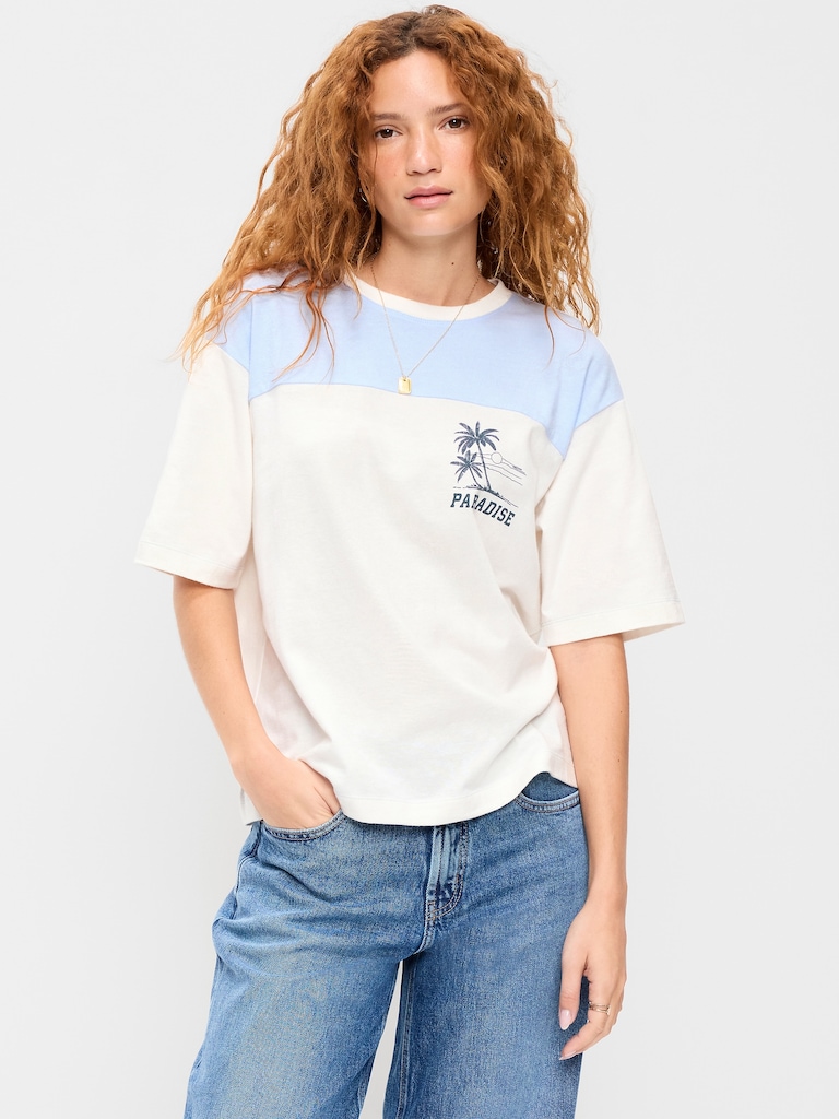 Short-Sleeve Loose Crew-Neck T-Shirt