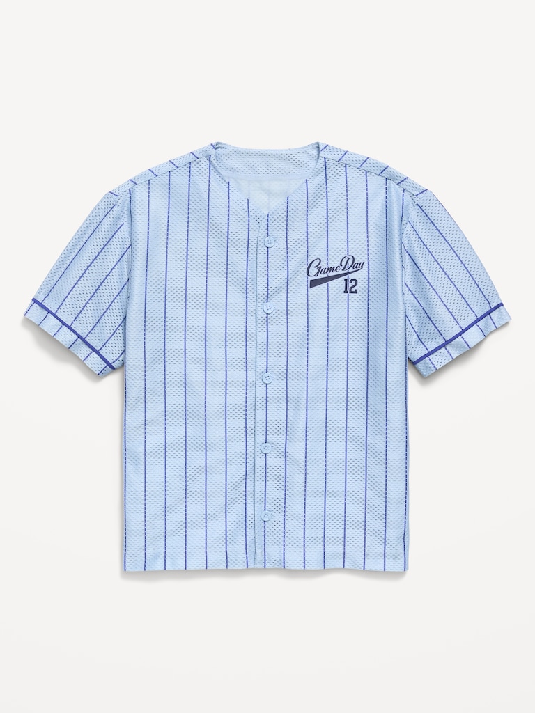Oversized Mesh Baseball Shirt for Boys