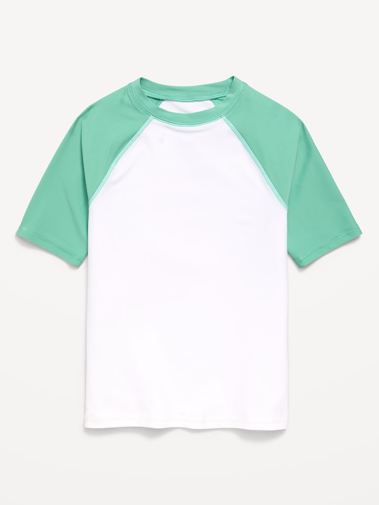 Short-Sleeve Rashguard Swim Top for Boys