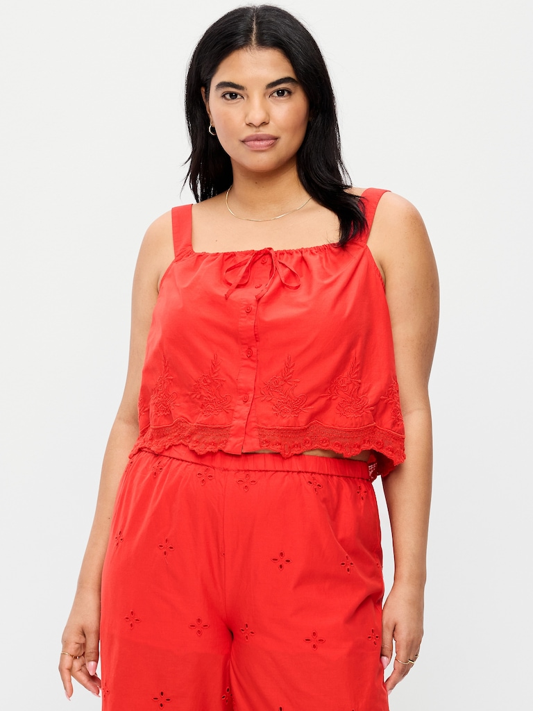 Tie-Front Cami Tank Top