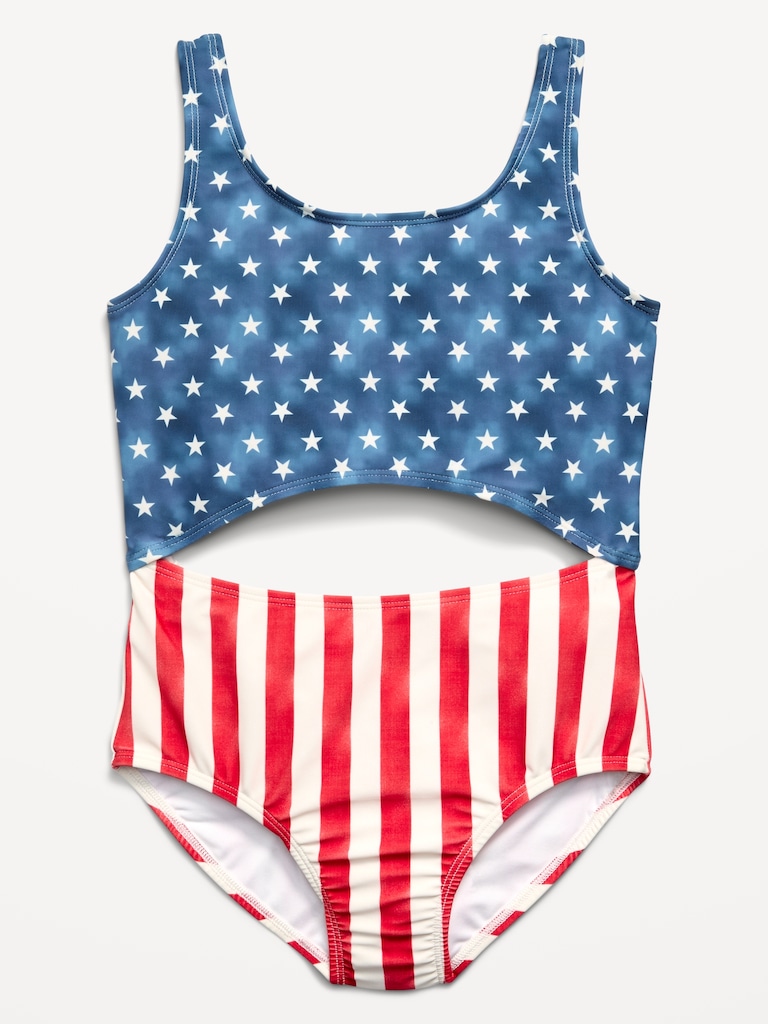 Cutout One-Piece Swimsuit for Girls