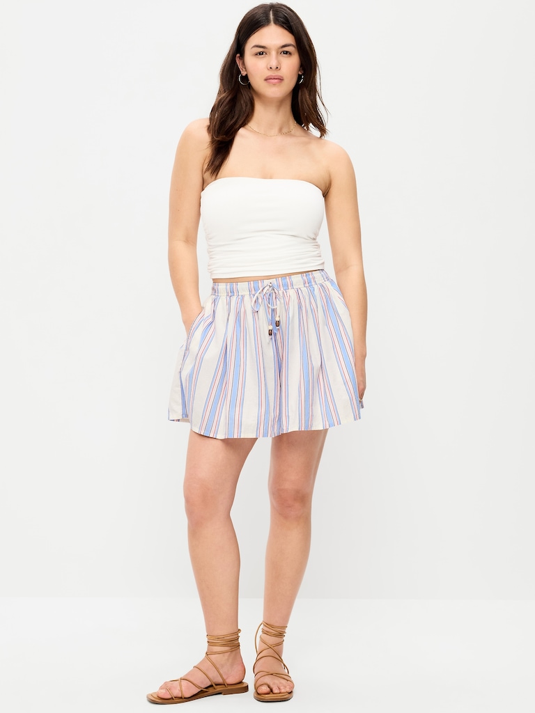 High-Waisted Drapey Skirt Short