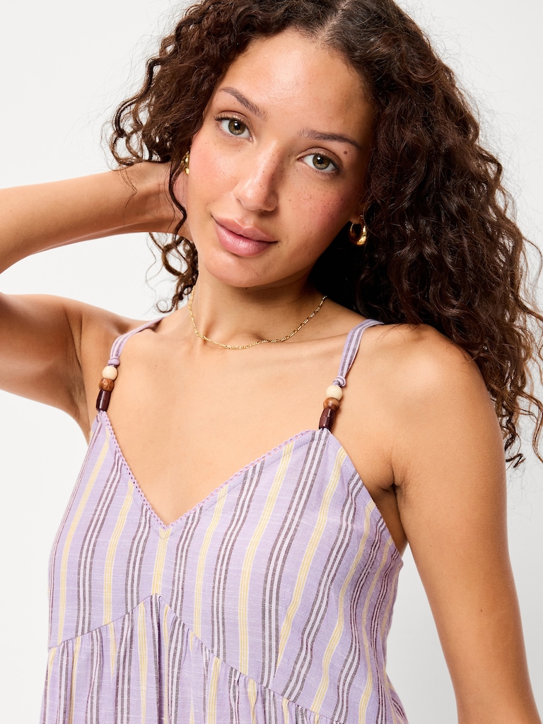 Sleeveless Beaded Boho Maxi Dress