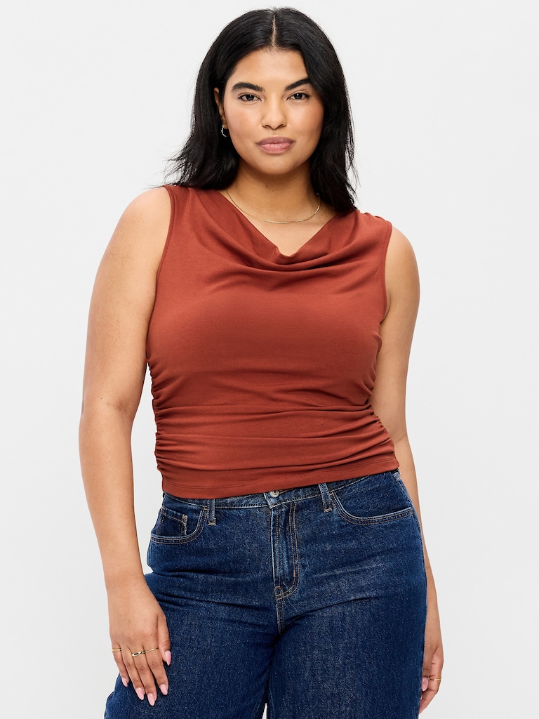 Asymmetrical Side-Cinch Tank Top