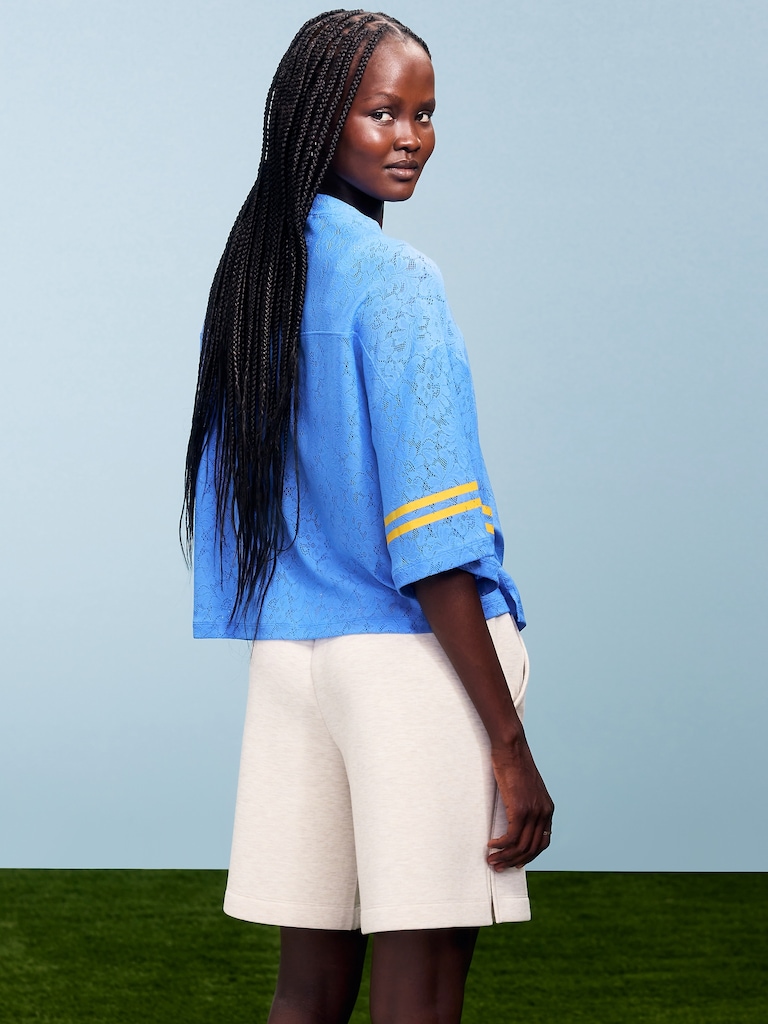 FIFA World Cup 26™ Argentina Boxy Lace V-Neck T-Shirt for Women