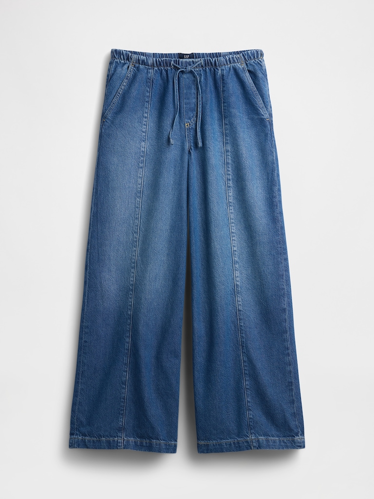 Mid Rise UltraSoft Easy Seamed Baggy Jeans