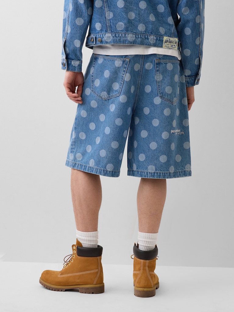 Gap × Awake NY ‘90s Loose Dotted Denim Shorts  