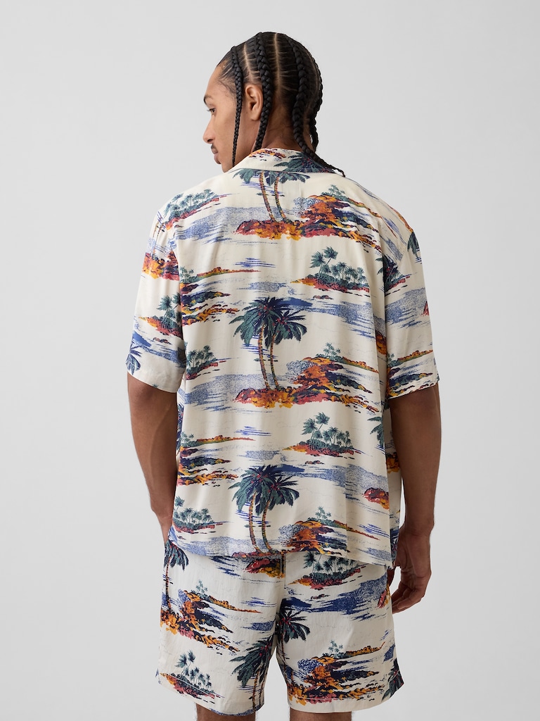 Relaxed Camp Collar Shirt