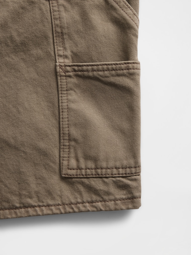 9" Loose Denim Carpenter Shorts