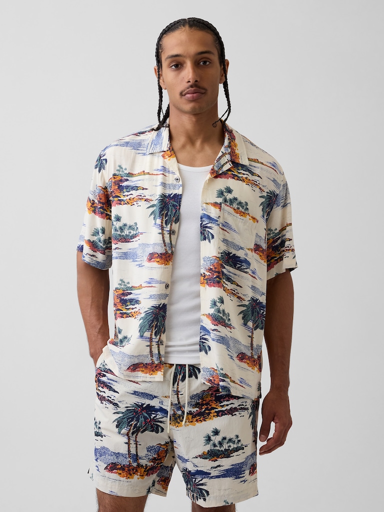 Relaxed Camp Collar Shirt