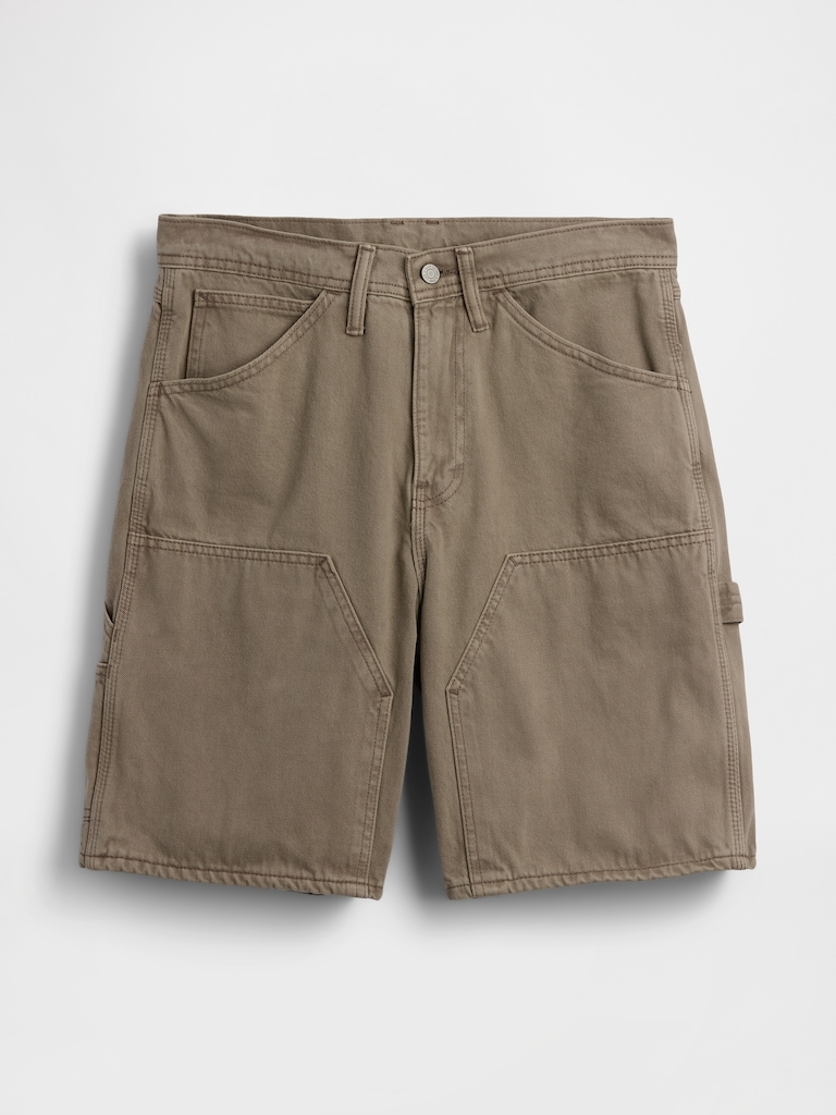 9" Loose Denim Carpenter Shorts