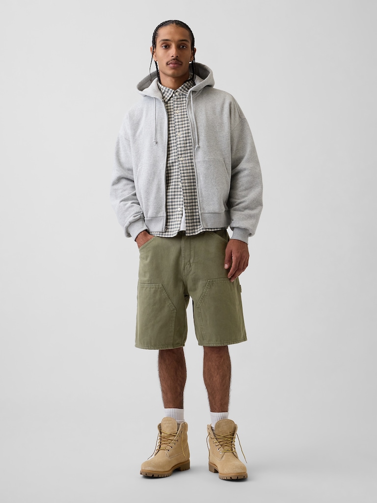 9" Loose Denim Carpenter Shorts