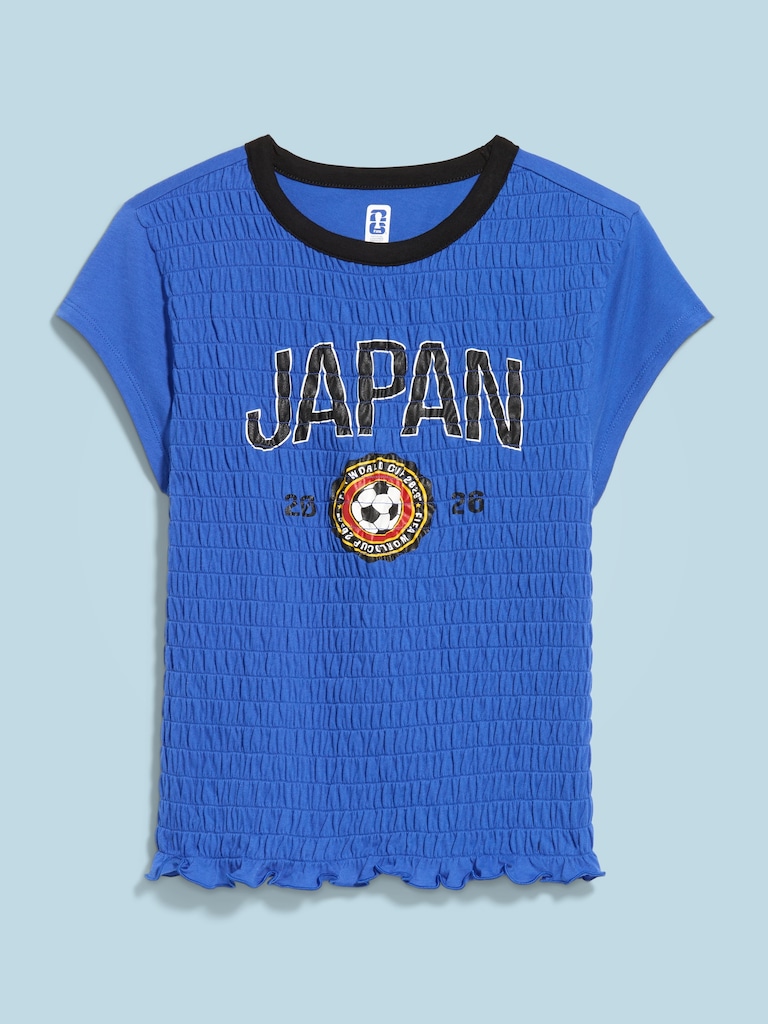 FIFA World Cup 26™ Japan Smocked Graphic T-Shirt for Women