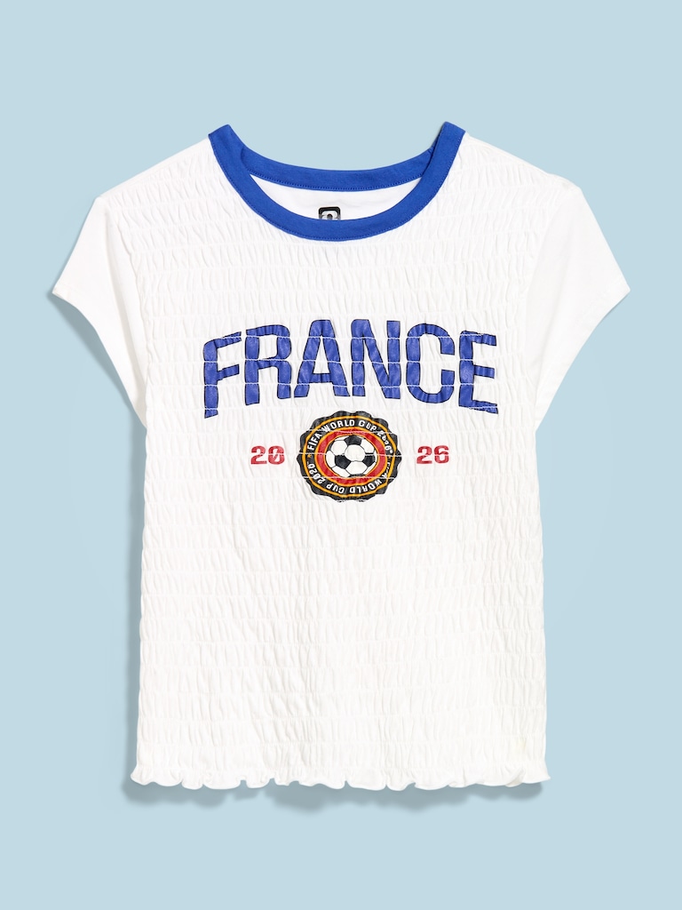 FIFA World Cup 26™ France Smocked Graphic T-Shirt for Women