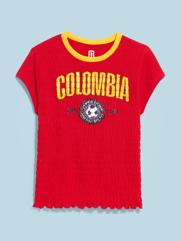 FIFA World Cup 26™ Colombia Smocked Graphic T-Shirt for Women