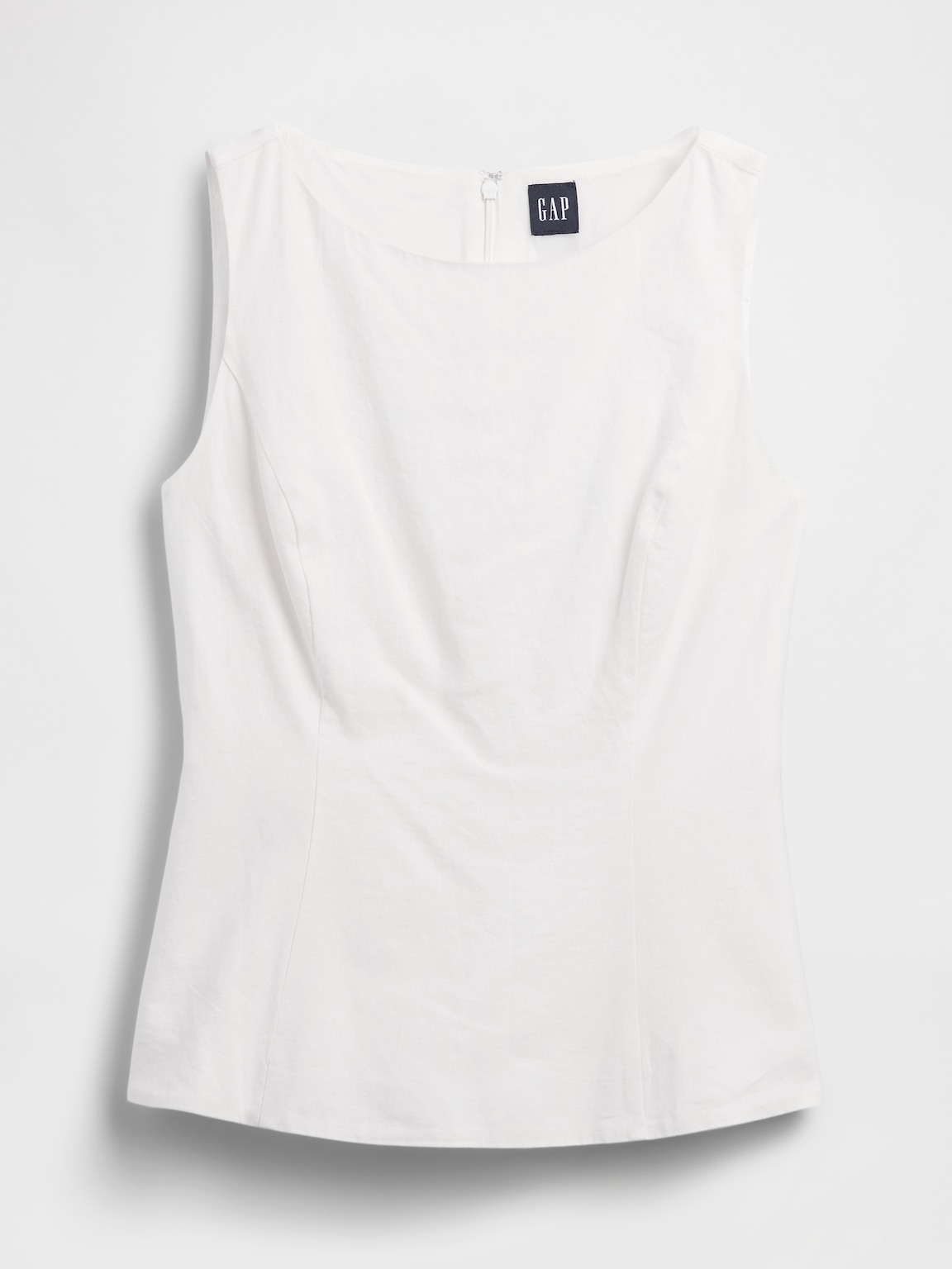 Linen-Blend Boatneck Top