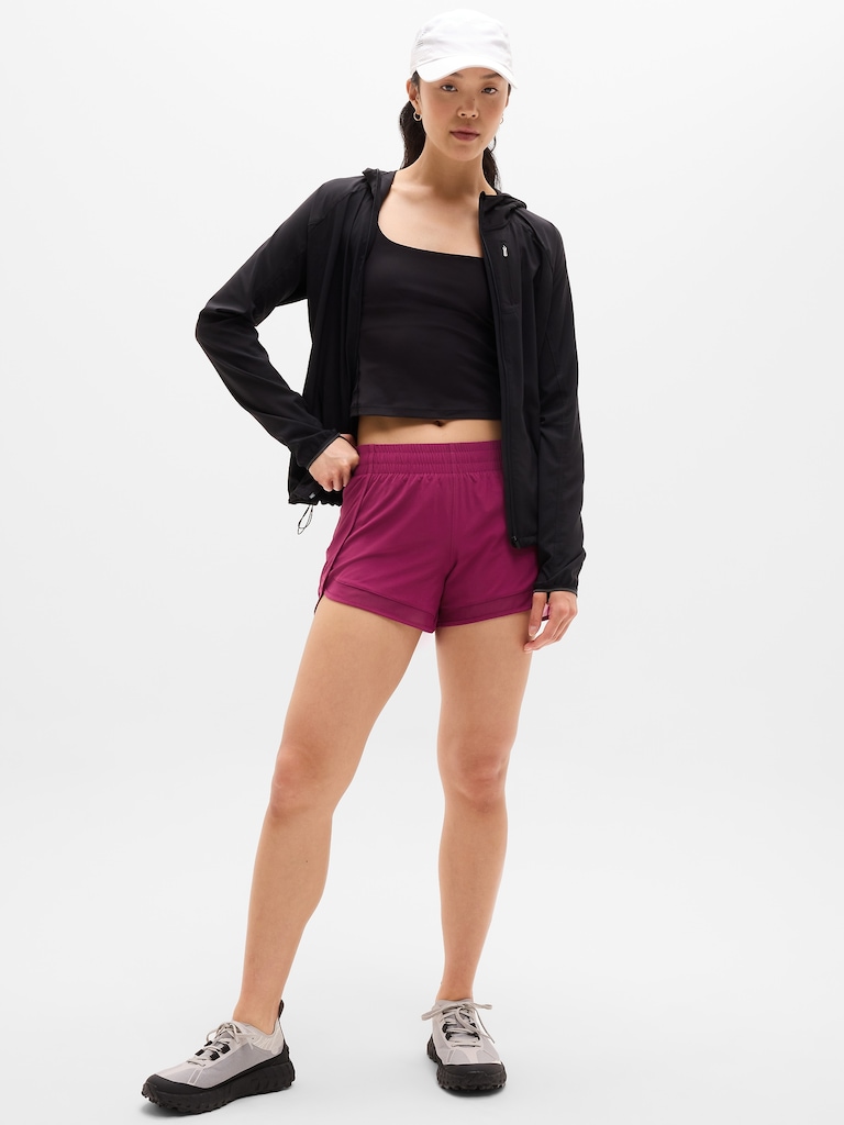 Mesh Racer Run Mid Rise 4" Short