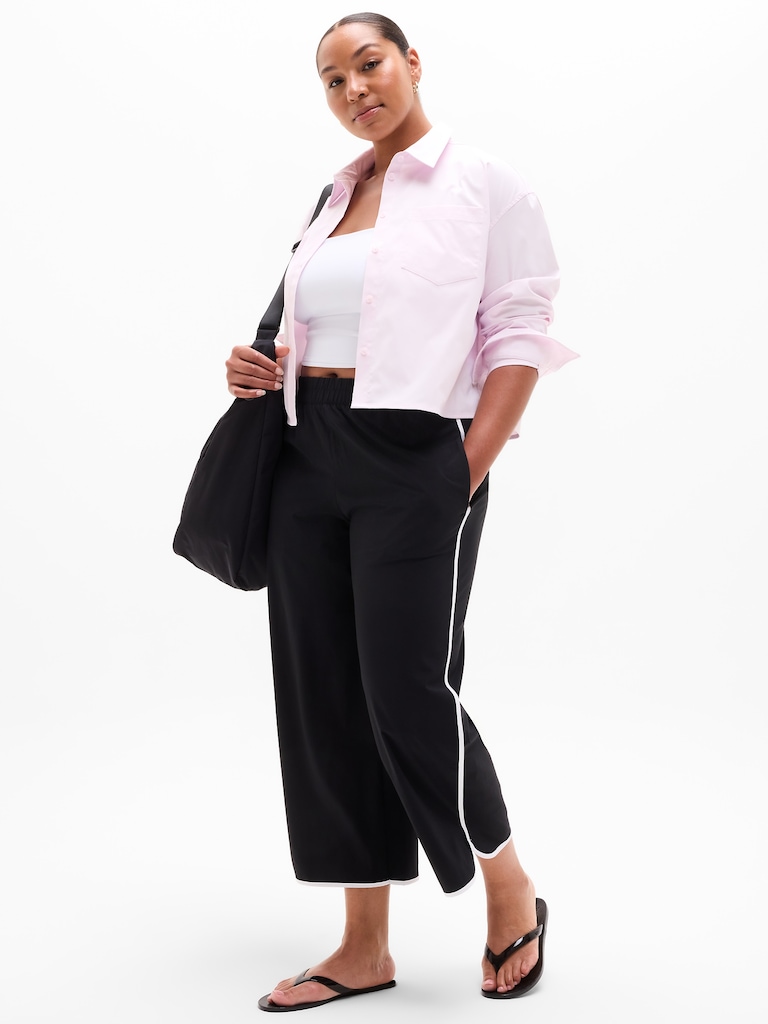 Midday Cropped Poplin Shirt