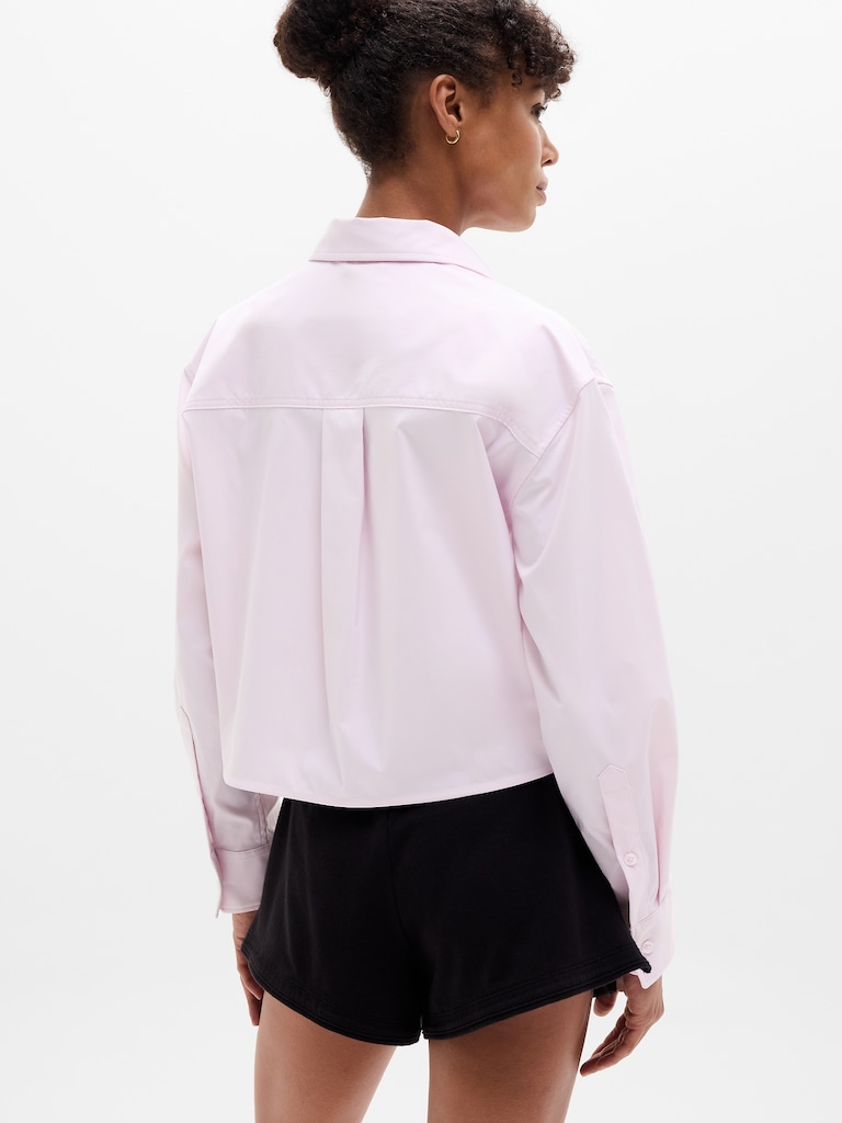 Midday Cropped Poplin Shirt