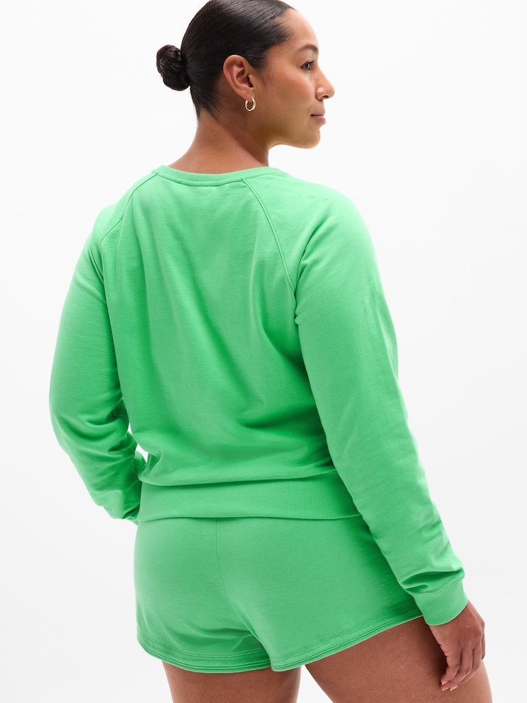 Airy Cotton Terry Crew Sweatshirt