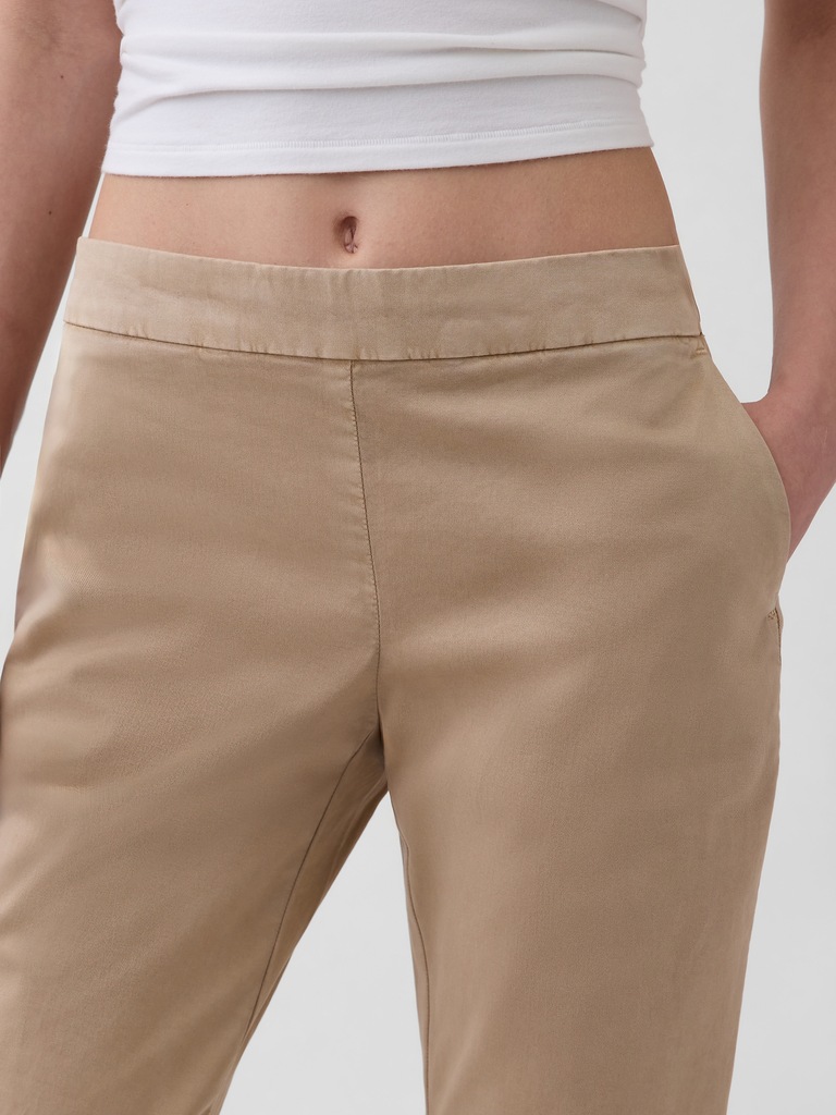 Low Rise Fitted Flare Khakis